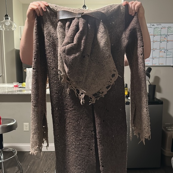 Casch by Gro Abrahamsson Sz 38 Boiled Wool Coat - Work of Art - Picture 2 of 3